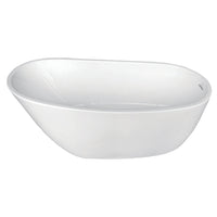 Thumbnail for Aqua Eden VTRS592928 59-Inch Acrylic Single Slipper Freestanding Tub with Drain, White - BNGBath