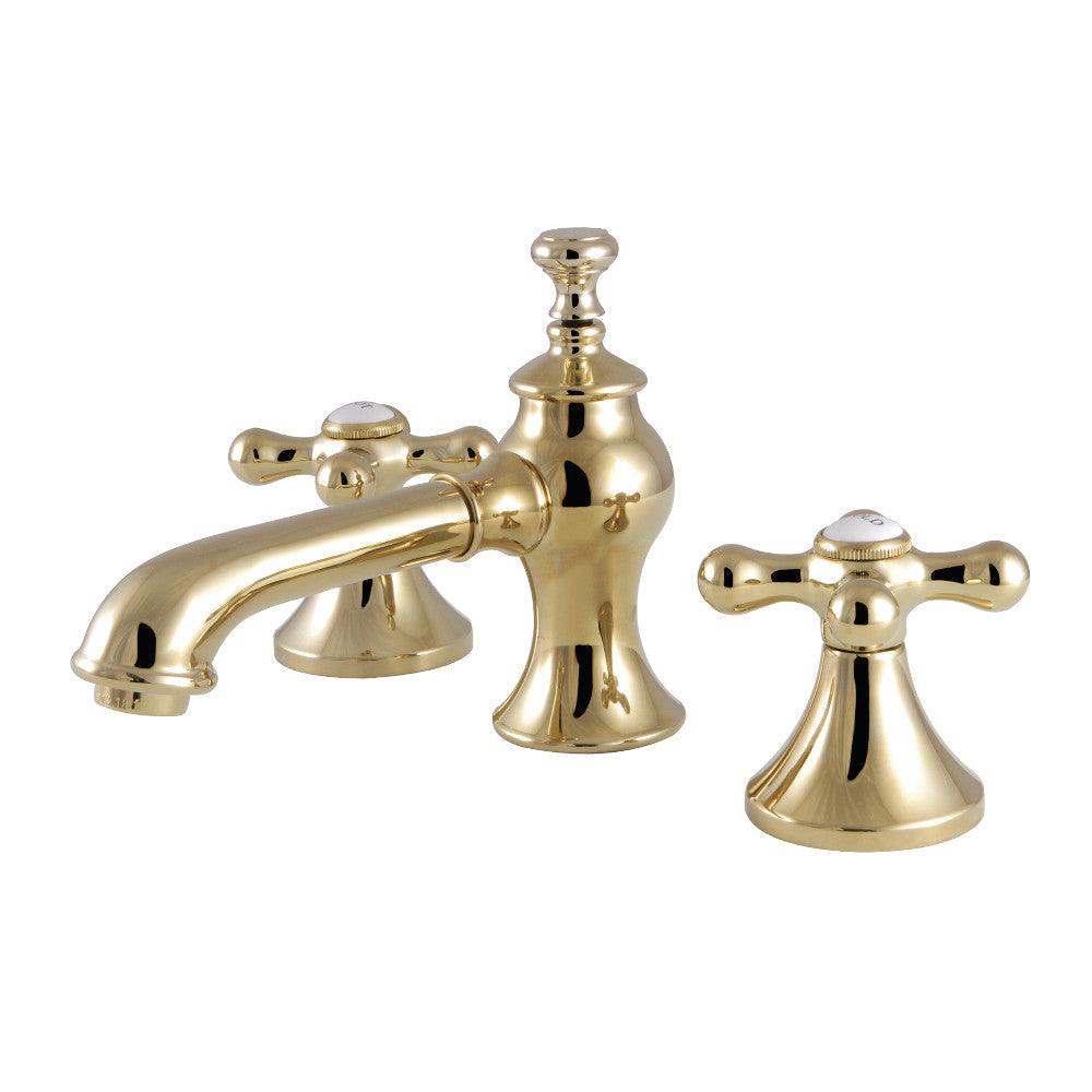Kingston Brass KC7062AX Vintage 8" Widespread Bathroom Faucet, Polished Brass - BNGBath