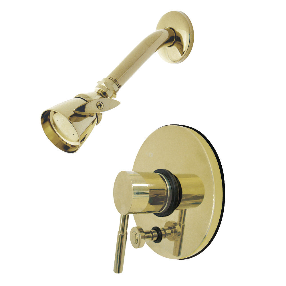 Kingston Brass KB86920DLSO Concord Shower Faucet with Diverter, Polished Brass - BNGBath