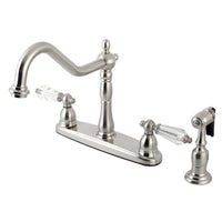 Thumbnail for Kingston Brass KB1758WLLBS Wilshire Centerset Kitchen Faucet, Brushed Nickel - BNGBath