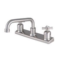 Thumbnail for Kingston Brass FB2138ZX Millennium 8-Inch Centerset Kitchen Faucet, Brushed Nickel - BNGBath
