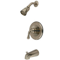 Thumbnail for Kingston Brass GKB1638 Water Saving Magellan Single Handle Tub and Shower Faucet with 1.5GPM Showerhead, Brushed Nickel - BNGBath