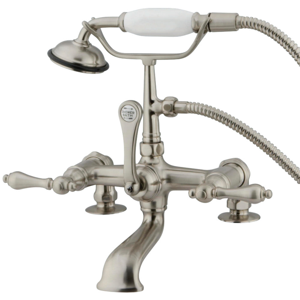 Kingston Brass CC203T8 Vintage 7-Inch Deck Mount Tub Faucet, Brushed Nickel - BNGBath
