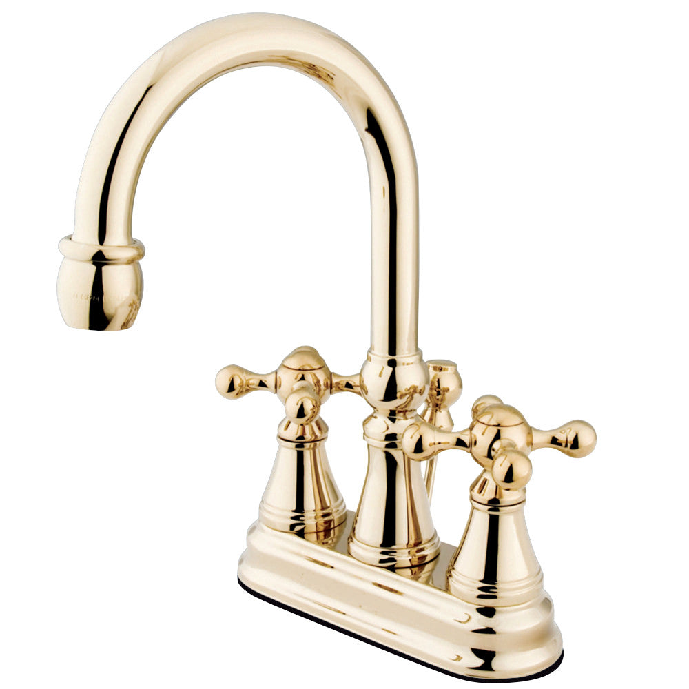 Kingston Brass KS2612KX 4 in. Centerset Bathroom Faucet, Polished Brass - BNGBath