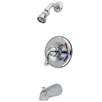 Thumbnail for Kingston Brass GKB631 Water Saving Magellan Tub and Shower Faucet with Water Savings Showerhead, Polished Chrome - BNGBath