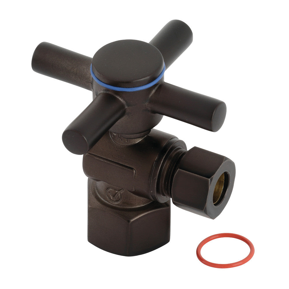 Kingston Brass CC43105DX Concord 1/2" IPS x 3/8" O.D. Quarter Turn Angle Stop Valve, Oil Rubbed Bronze - BNGBath