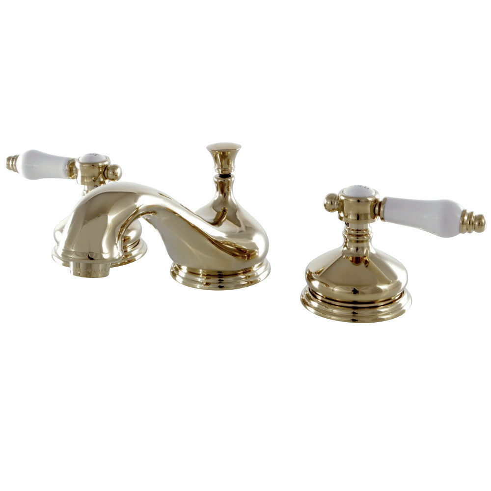 Kingston Brass KS1162BPL 8 in. Widespread Bathroom Faucet, Polished Brass - BNGBath