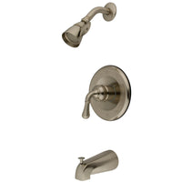 Thumbnail for Kingston Brass KB1638 Magellan Single Lever Handle Operation Tub & Shower Faucet, Brushed Nickel - BNGBath