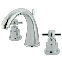 Thumbnail for Kingston Brass KS2961EX 8 in. Widespread Bathroom Faucet, Polished Chrome - BNGBath