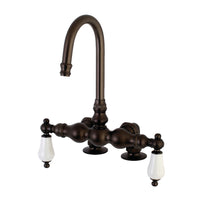 Thumbnail for Kingston Brass AE93T5 Auqa Vintage 3-3/8-Inch Deck Mount Tub Faucet, Oil Rubbed Bronze - BNGBath