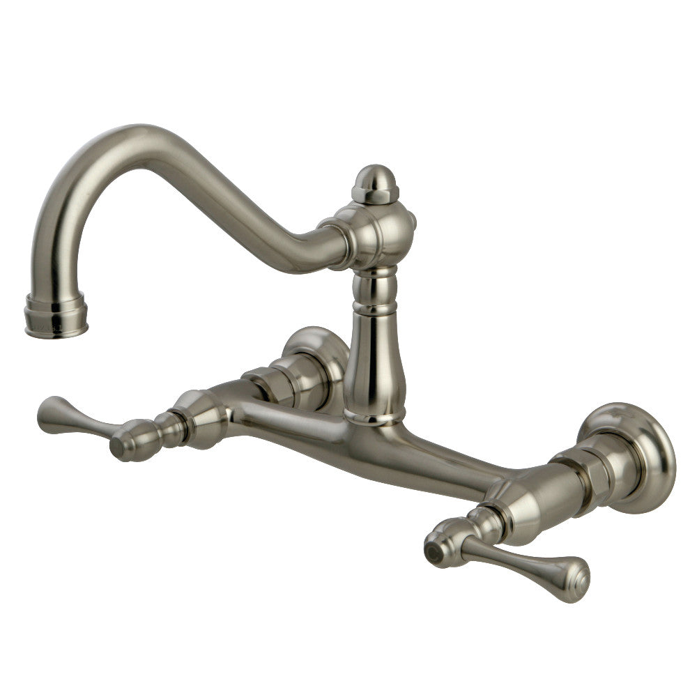 Kingston Brass KS3248BL Wall Mount Bathroom Faucet, Brushed Nickel - BNGBath