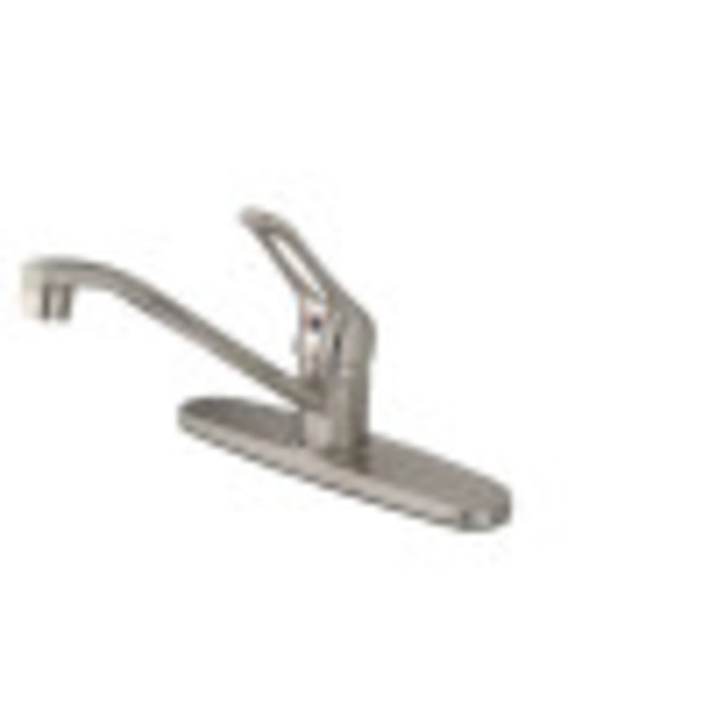 Kingston Brass FB562SN Wyndham Single Handle 8-Inch Centerset Kitchen Faucet with Sprayer, Brushed Nickel - BNGBath
