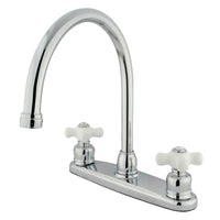 Thumbnail for Kingston Brass KB721PXLS 8-Inch Centerset Kitchen Faucet, Polished Chrome - BNGBath