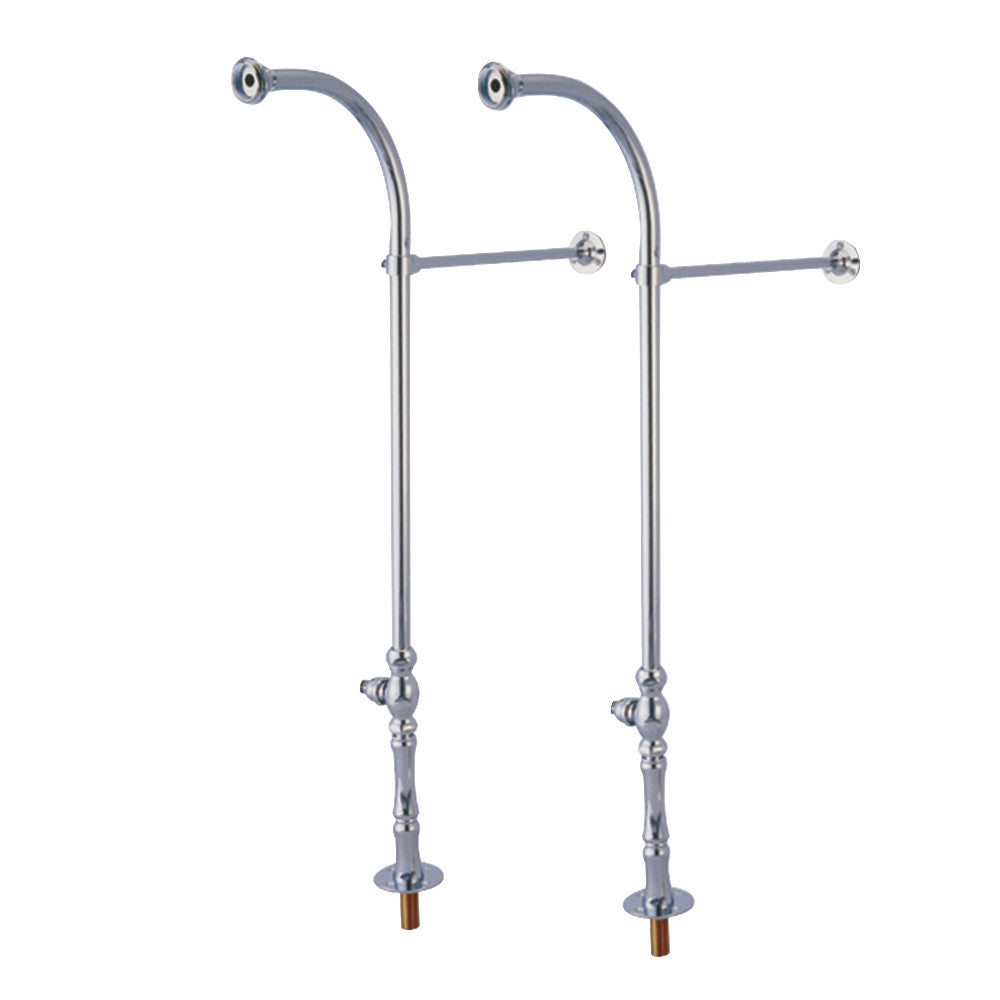 Kingston Brass CC451*30 Rigid 30-Inch Freestanding Supply Line without Handle, Polished Chrome - BNGBath