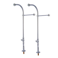 Thumbnail for Kingston Brass CC451*30 Rigid 30-Inch Freestanding Supply Line without Handle, Polished Chrome - BNGBath