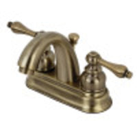 Thumbnail for Kingston Brass KB5613AL Restoration 4 in. Centerset Bathroom Faucet, Antique Brass - BNGBath