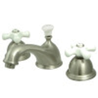 Thumbnail for Kingston Brass CC39L8 8 to 16 in. Widespread Bathroom Faucet, Brushed Nickel - BNGBath
