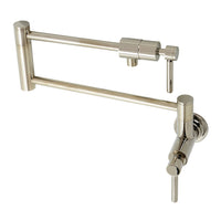 Thumbnail for Kingston Brass KS4106DL Concord Wall Mount Pot Filler, Polished Nickel - BNGBath