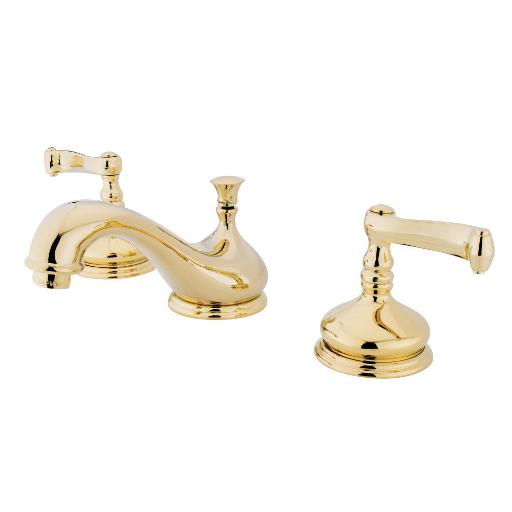 Kingston Brass KS1162FL 8 in. Widespread Bathroom Faucet, Polished Brass - BNGBath