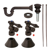 Thumbnail for Kingston Brass CC53305VOKB30 Traditional Plumbing Sink Trim Kit with P-Trap and Overflow Drain, Oil Rubbed Bronze - BNGBath