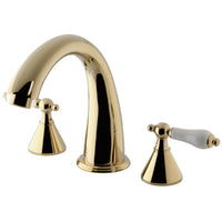 Thumbnail for Kingston Brass KS2362PL Naples Roman Tub Faucet, Polished Brass - BNGBath