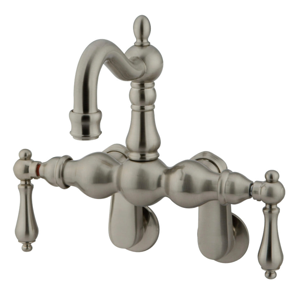 Kingston Brass CC1081T8 Vintage Adjustable Center Wall Mount Tub Faucet, Brushed Nickel - BNGBath