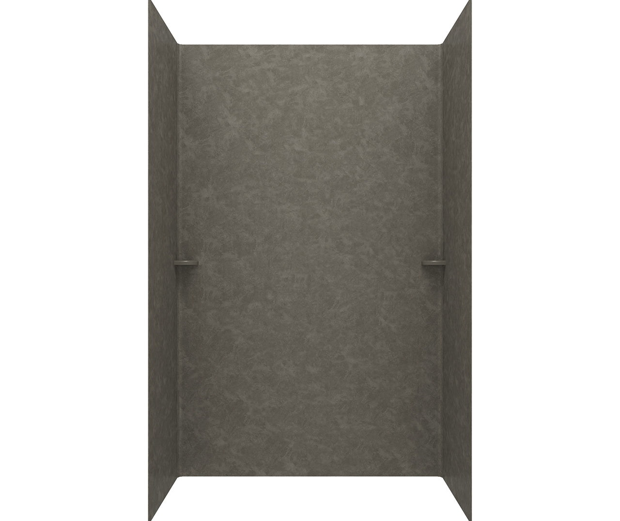 SS-60-3 30 x 60 x 60 Swanstone Smooth Glue up Tub Wall Kit in Charcoal Gray -BNGBath.com
