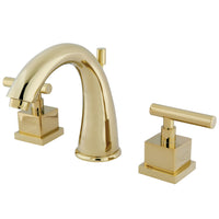 Thumbnail for Kingston Brass KS2962CQL 8 in. Widespread Bathroom Faucet, Polished Brass - BNGBath