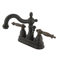 Thumbnail for Kingston Brass KB1605TL 4 in. Centerset Bathroom Faucet, Oil Rubbed Bronze - BNGBath