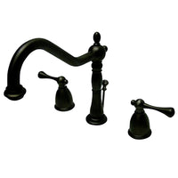 Thumbnail for Kingston Brass KB7975BL 8 in. Widespread Bathroom Faucet, Oil Rubbed Bronze - BNGBath