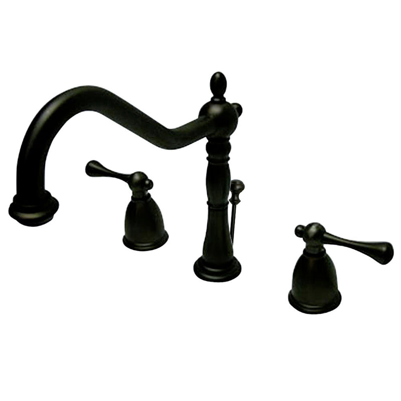 Kingston Brass KB7975BL 8 in. Widespread Bathroom Faucet, Oil Rubbed Bronze - BNGBath