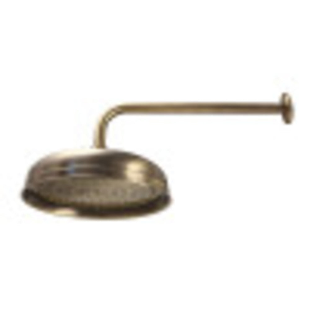 Kingston Brass K225K13 Trimscape 10 in. Showerhead with 17 in. Shower Arm, Antique Brass - BNGBath