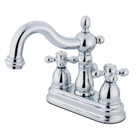 Thumbnail for Kingston Brass KB1601AX Heritage 4 in. Centerset Bathroom Faucet, Polished Chrome - BNGBath