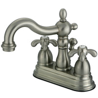 Thumbnail for Kingston Brass KS1608TX 4 in. Centerset Bathroom Faucet, Brushed Nickel - BNGBath