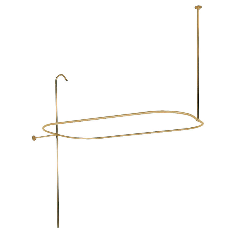 Kingston Brass ABT1040-2 Oval Shower Riser with Enclosure, Polished Brass - BNGBath