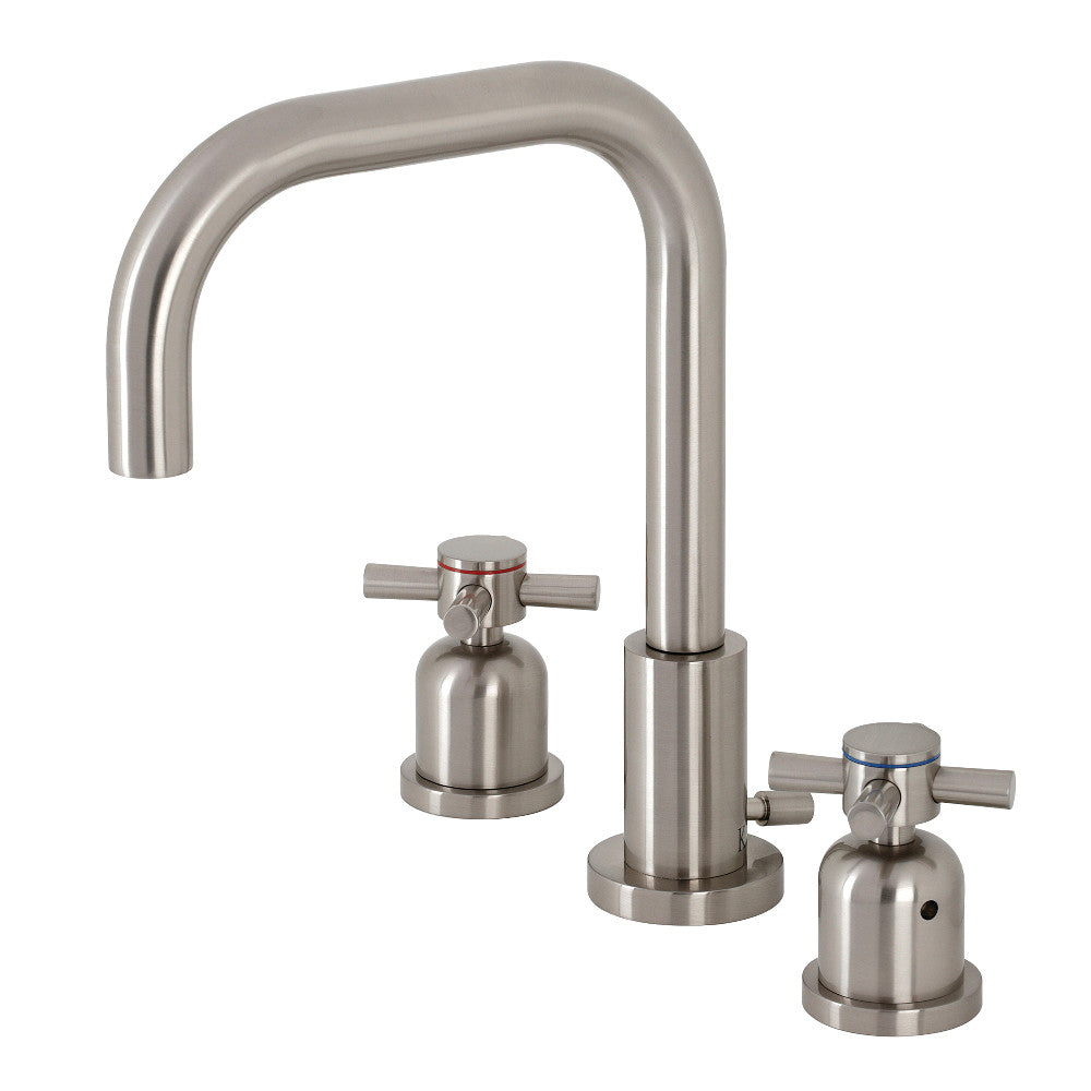Kingston Brass FSC8938DX Concord Widespread Bathroom Faucet with Brass Pop-Up, Brushed Nickel - BNGBath