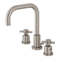 Thumbnail for Kingston Brass FSC8938DX Concord Widespread Bathroom Faucet with Brass Pop-Up, Brushed Nickel - BNGBath