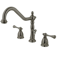 Thumbnail for Kingston Brass KB7978BL 8 in. Widespread Bathroom Faucet, Brushed Nickel - BNGBath