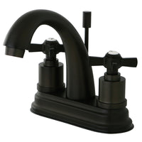 Thumbnail for Kingston Brass KS8615ZX 4 in. Centerset Bathroom Faucet, Oil Rubbed Bronze - BNGBath