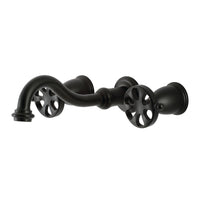 Thumbnail for Kingston Brass KS3020RX Belknap Two-Handle Wall Mount Tub Faucet, Matte Black - BNGBath