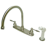 Thumbnail for Kingston Brass KB2798KL Knight Centerset Kitchen Faucet, Brushed Nickel - BNGBath