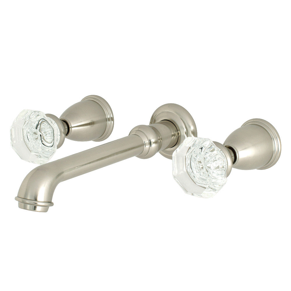 Kingston Brass KS7128WCL Celebrity Two-Handle Wall Mount Bathroom Faucet, Brushed Nickel - BNGBath