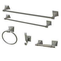 Thumbnail for Kingston Brass BAHK61212478SN Monarch 5-Piece Bathroom Accessory Set, Brushed Nickel - BNGBath