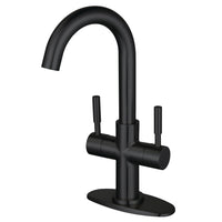 Thumbnail for Fauceture LS8450DL Concord Two-Handle Bathroom Faucet with Push Pop-Up, Matte Black - BNGBath