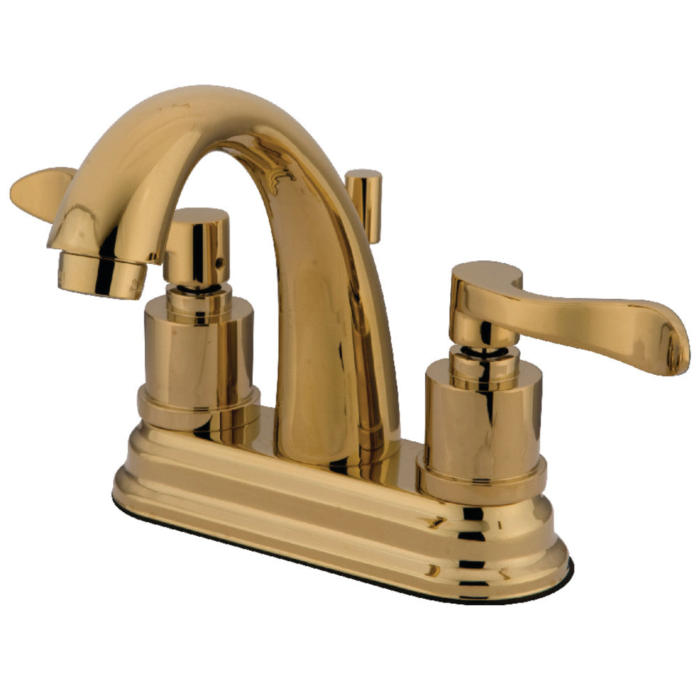 Kingston Brass KS8612DFL 4 in. Centerset Bathroom Faucet, Polished Brass - BNGBath