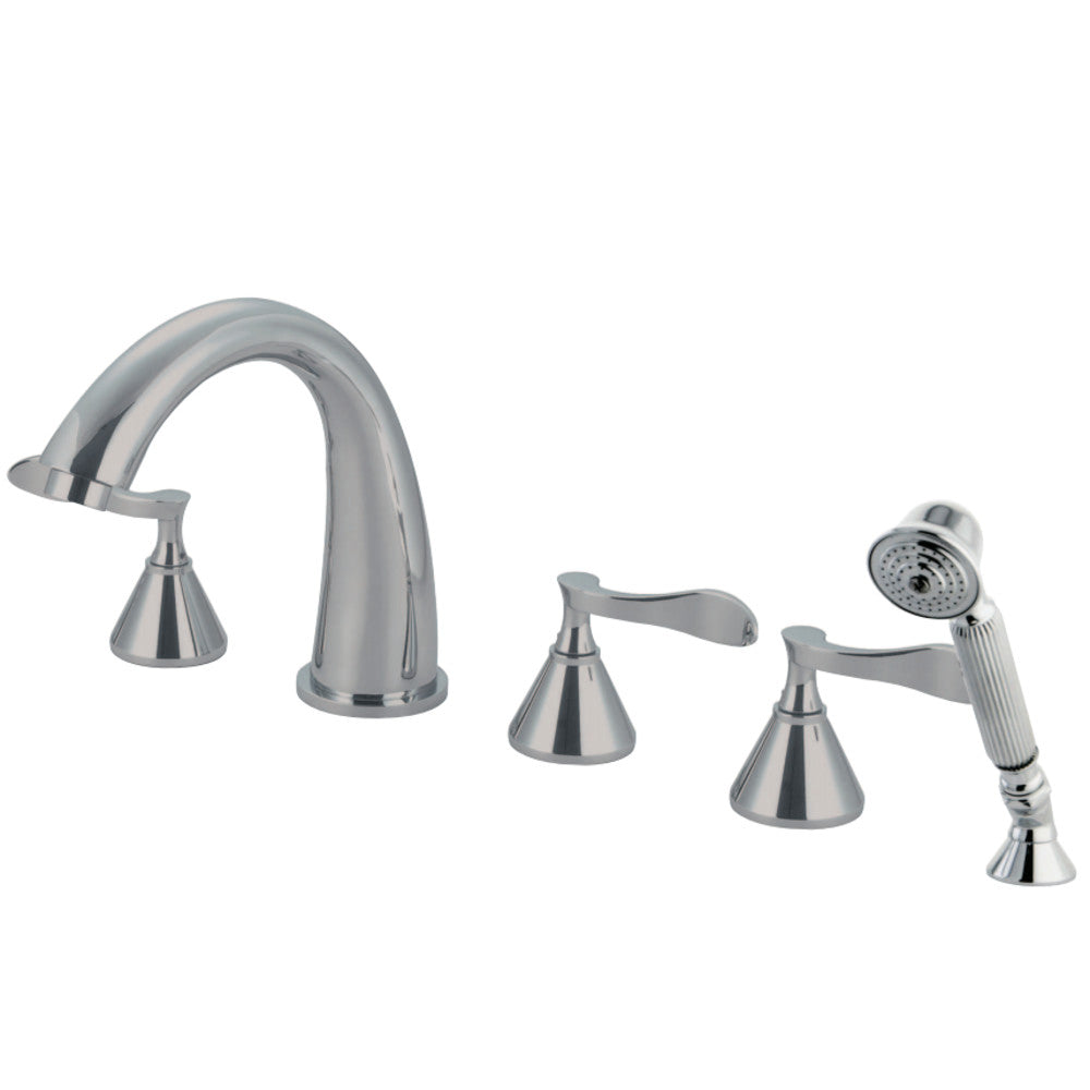 Kingston Brass KS23615CFL Century Roman Tub Faucet with Hand Shower, Polished Chrome - BNGBath