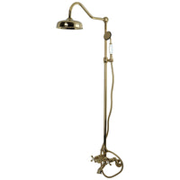 Thumbnail for Kingston Brass CCK2662 Vintage Clawfoot Tub Faucet Package with Shower Combo, Polished Brass - BNGBath