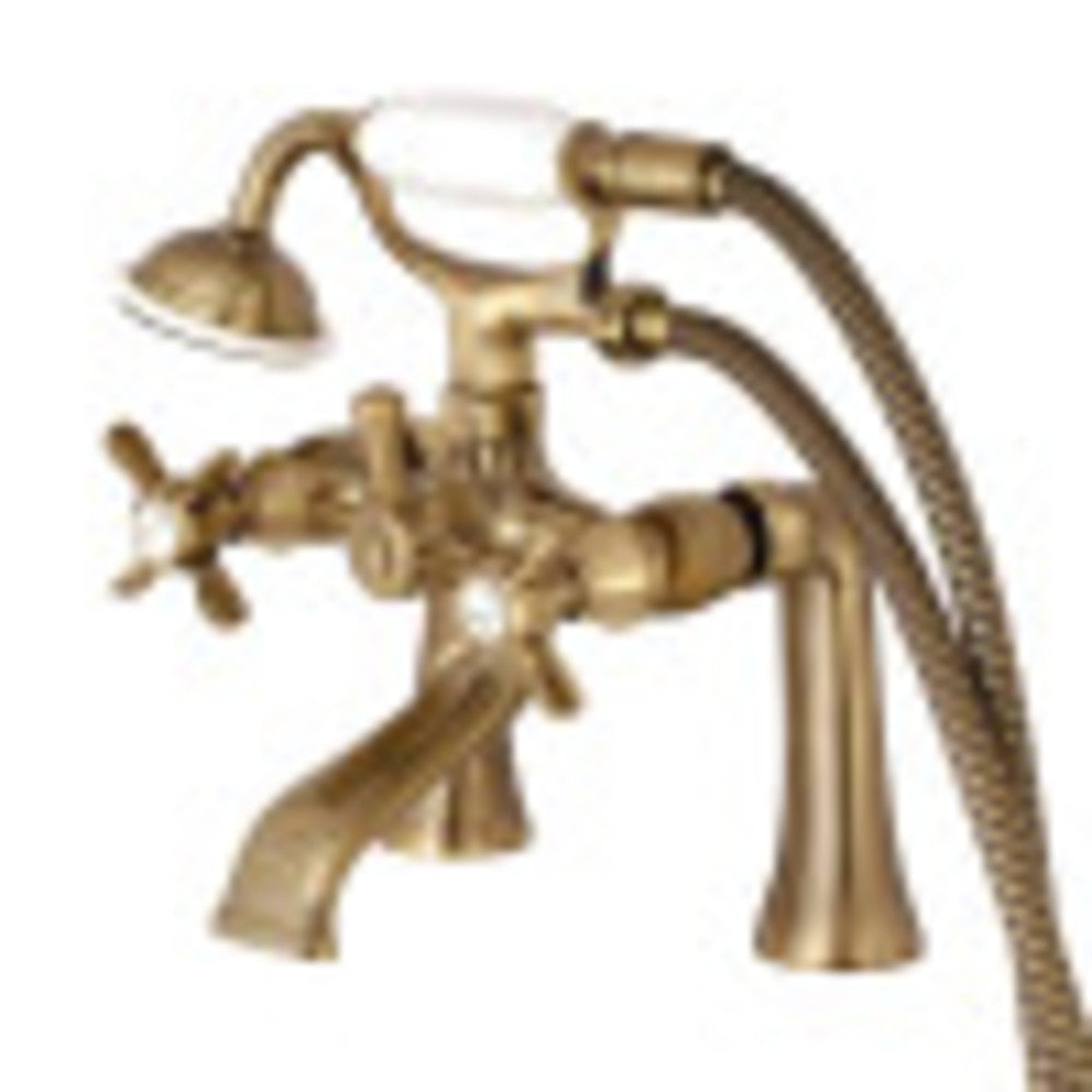 Kingston Brass KS288AB Essex Clawfoot Tub Faucet with Hand Shower, Antique Brass - BNGBath