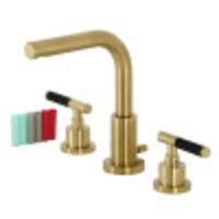 Thumbnail for Fauceture FSC8953CKL Kaiser Widespread Bathroom Faucet with Brass Pop-Up, Brushed Brass - BNGBath