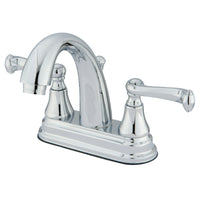 Thumbnail for Kingston Brass KS7611FL 4 in. Centerset Bathroom Faucet, Polished Chrome - BNGBath